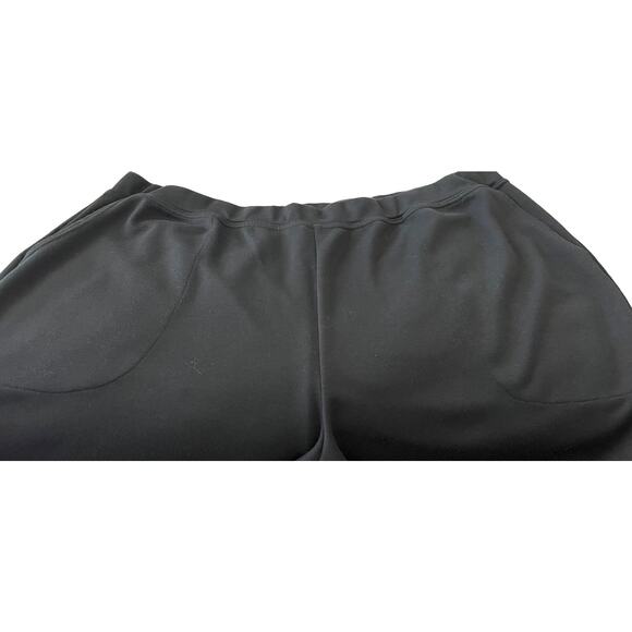 WOMAN WITHIN HIGH-RISE STRAIGHT LEG PULL-ON PANTS, WOMENS-26W PETITE-SOLID BLACK - Picture 4 of 11